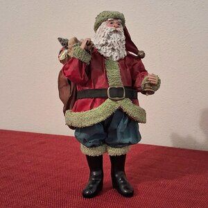Clothtique Possible Dreams Santa Christmas Figure 10" Bell Toy Sack Vintage 1985